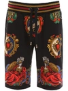 DOLCE & GABBANA HERALDIC PRINT SHORTS,11074813