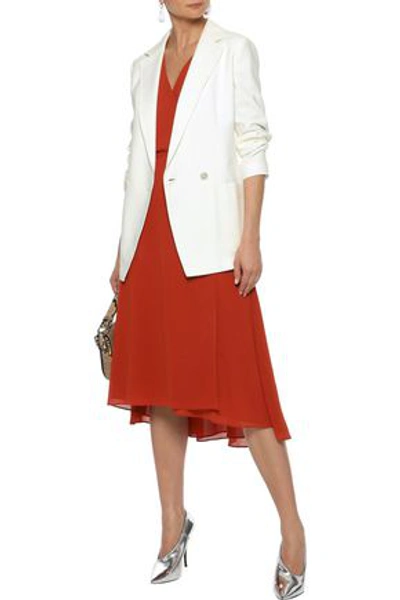 Agnona Woman Double-breasted Cotton-twill Blazer Off-white