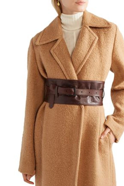 Brunello Cucinelli Woman Textured-leather Waist Belt Brown