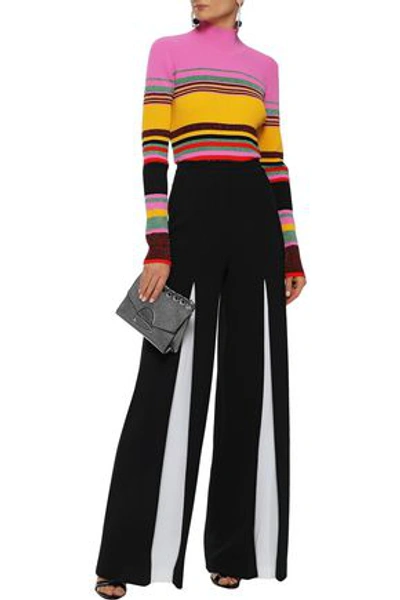 Diane Von Furstenberg Woman Dara Metallic Striped Ribbed-knit
