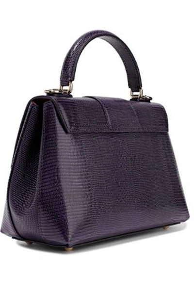 Dolce & Gabbana Woman Lucia Lizard-effect Leather Tote Violet