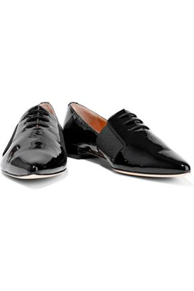 Halston Heritage Woman Francis Patent-leather Brogues Black