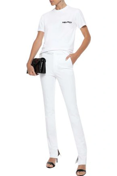 Helmut Lang Stretch-cotton Twill Skinny Pants In White