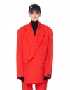 VETEMENTS RED WOOL DOUBLE BREASTED JACKET,WAH20JA407/RED