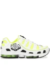 Msgm X Fila Silva Sneakers In Lime Green / White