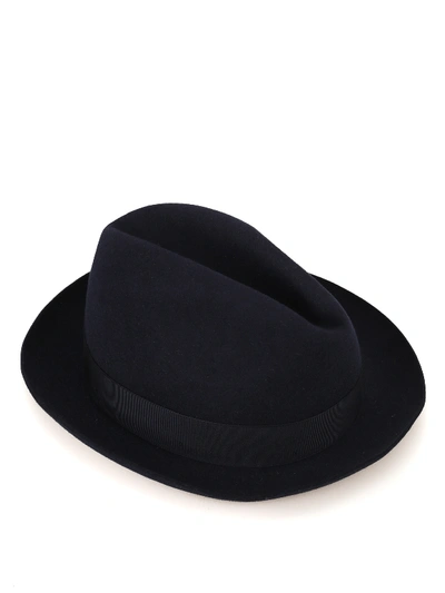 Borsalino 小号“alessandria”毛毡帽 In Dark Blue