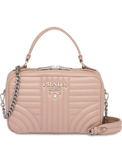 Prada Diagramme Handbag In Pink