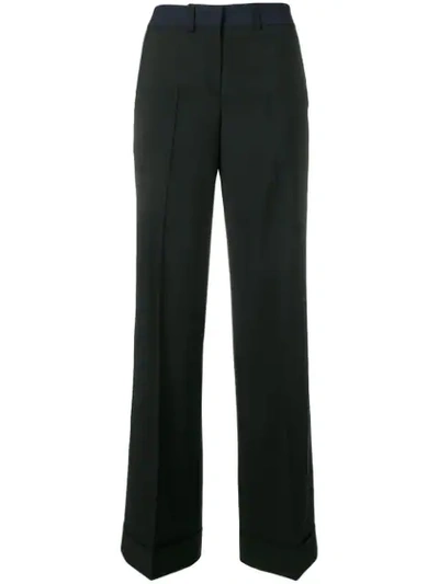Paul Smith Light Wool Palazzo Trousers In Black
