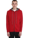 ALANUI CARDIGAN IN RED CASHMERE AND WOOL,11075486