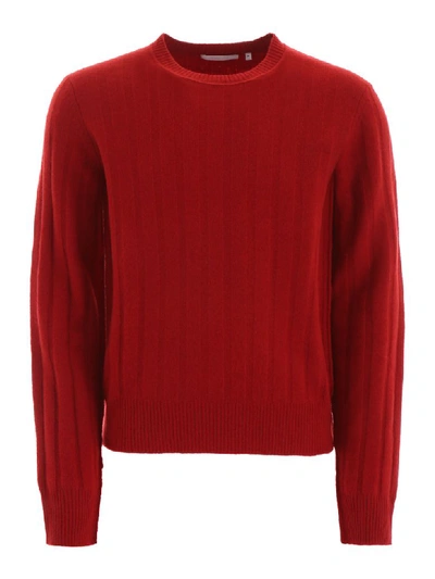 Helmut Lang Ribbed Pull In Red