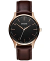 MVMT MEN'S THE 40 BROWN LEATHER STRAP WATCH 40MM