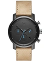 Mvmt Chrono Tan Leather Strap & Gray Dial Chronograph, 45mm In Sandstone