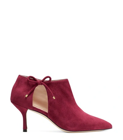 Stuart Weitzman Avita 75 In Cranberry Suede