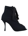 DOLCE & GABBANA DOLCE & GABBANA WOMAN ANKLE BOOTS BLACK SIZE 7.5 POLYAMIDE, ELASTANE, POLYESTER,11770201XO 11