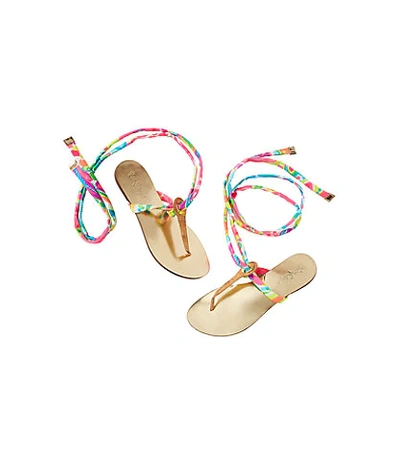 Lilly Pulitzer Harbor Wrap Sandal In Multi Come Out Of Your Shell Accessories Small