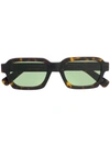 Retrosuperfuture Rectangular Frame Sunglasses In Brown