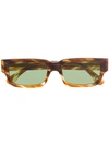Retrosuperfuture Roma Havana Rigata Acetate Sunglasses In Brown