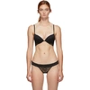 LA PERLA LA PERLA BLACK FLORAL DREAM PADDED PUSH UNDERWIRE BRA