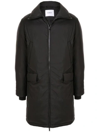 Dondup Hooded Padded Coat In Black
