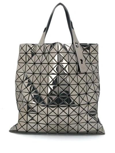 Bao Bao Issey Miyake Geometric Structure Shopper Bag In Silver