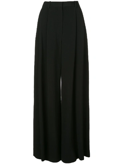 The Row Plain Palazzo Trousers In Black