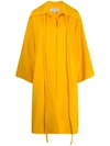 Loewe Oversized Wool Cashmere Coat In Yellow
