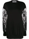 GIVENCHY LACE SLEEVE SWEATER