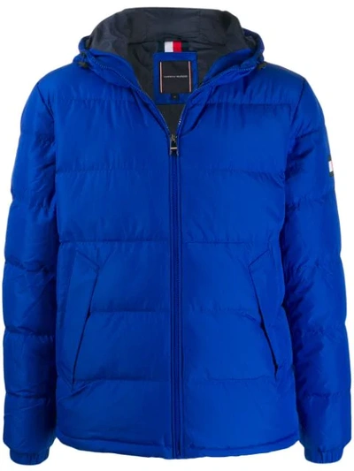Tommy Hilfiger Hooded Padded Jacket In Blue