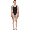 KIKI DE MONTPARNASSE KIKI DE MONTPARNASSE BLACK TIED-UP ONE-PIECE SWIMSUIT
