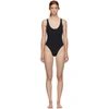 KIKI DE MONTPARNASSE KIKI DE MONTPARNASSE BLACK PLUNGE BACK ONE-PIECE SWIMSUIT