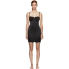 FLEUR DU MAL FLEUR DU MAL BLACK LACE JAMES CUP SLIP DRESS