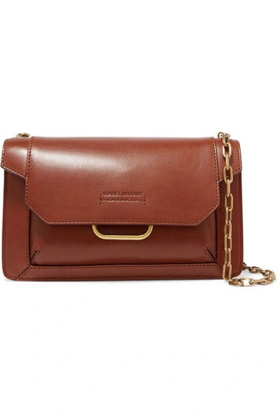 Isabel Marant Skamy Leather Shoulder Bag In Brown