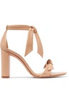 Alexandre Birman Clarita Bow-embellished Leather Sandals In Neutral