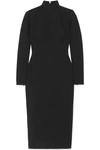 ALEX PERRY MASON STRETCH-CADY TURTLENECK MIDI DRESS