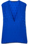 HAIDER ACKERMANN BRADY POLKA-DOT SATIN-JACQUARD TOP