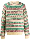 ACNE STUDIOS STRIPED INTARSIA KNIT JUMPER