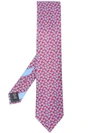 Ermenegildo Zegna Fantasia Parsley Print Tie In Red