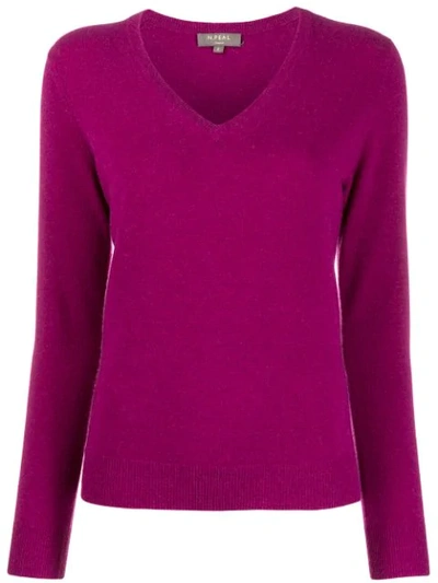 N•peal V-neck Jumper In Purple