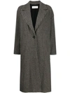 MASSCOB HOUNDSTOOTH SINGLE-BREASTED COAT