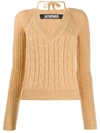 JACQUEMUS Layered cable-knit jumper