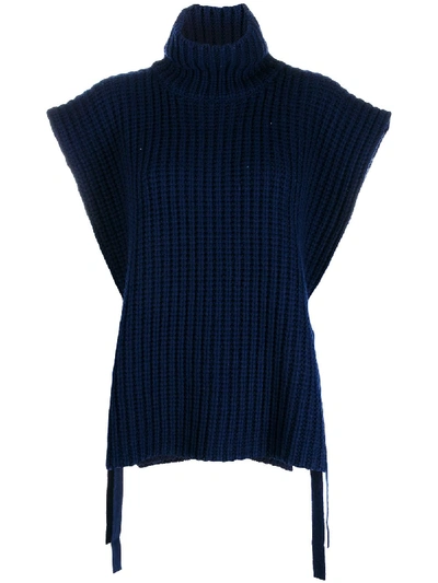 See By Chloé Turtleneck Sleeveless Jumper In Blue
