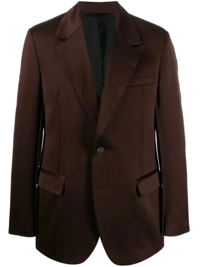 Acne Studios Flap Pockets Blazer In Brown