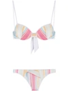 MISSONI striped print bikini set