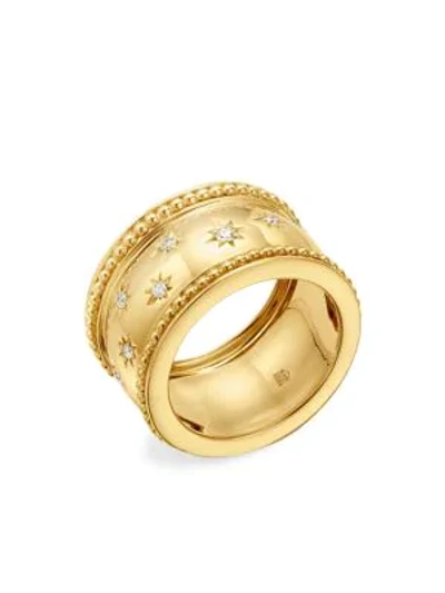 Temple St Clair Women's Celestial 18k Yellow Gold & Diamond Cosmo Wide Band Ring In White/gold