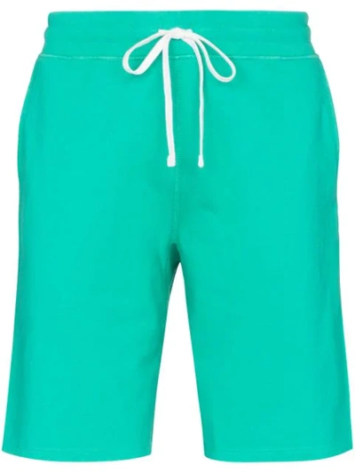 District Vision + Reigning Champ Radical Retreat Loopback Cotton-jersey Drawstring Shorts In Teal