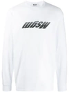 MSGM INVERTED LOGO PRINTED SWEATSHIRT