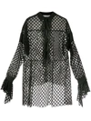 PHILOSOPHY DI LORENZO SERAFINI HIGH LOW NETTED BLOUSE