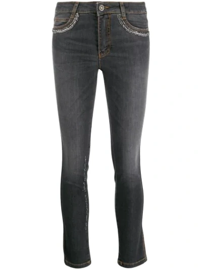 Ermanno Scervino Embellished Skinny Jeans In Black