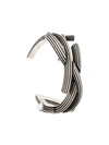 SAINT LAURENT MONOGRAM TEXTURED CUFF BRACELET