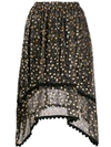 SEE BY CHLOÉ VELVET-FLOCKED FLORAL-PRINT SKIRT